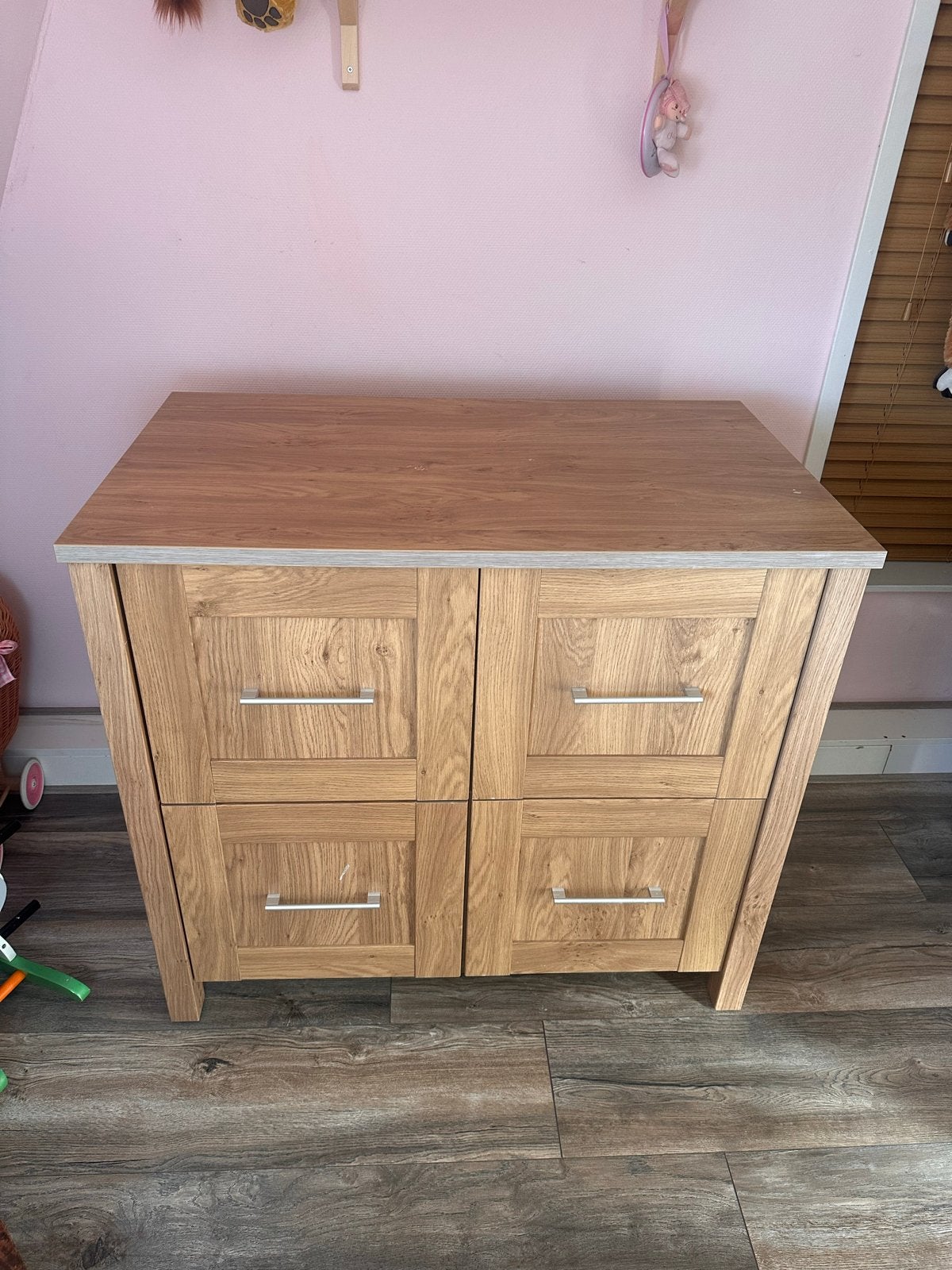 Complete babykamer eiken commode, kast en ledikant matras, Ophalen, Gebruikt, Jongetje of Meisje