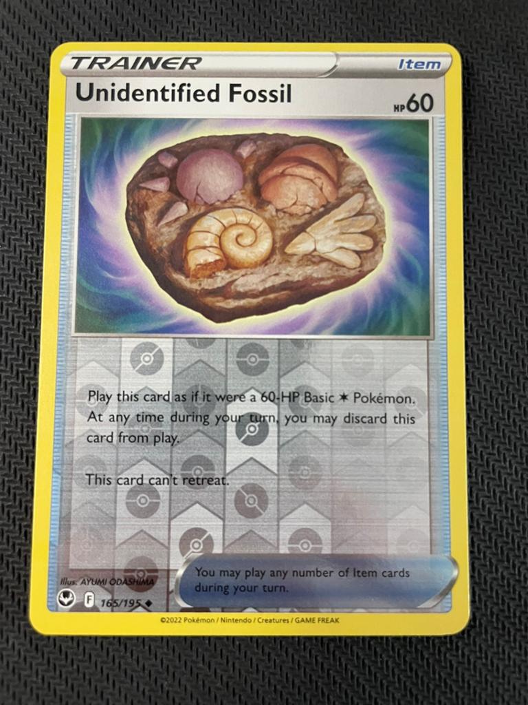 Unidentified Fossil 165/195 Reverse Holo Silver Tempest, Ophalen of Verzenden, Zo goed als nieuw