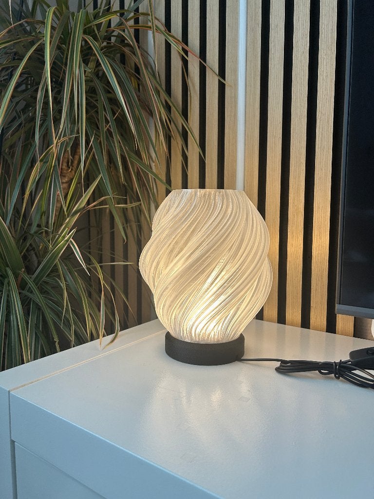 Design tafellamp, lamp "Swirl", Ophalen of Verzenden, Nieuw, Minder dan 50 cm