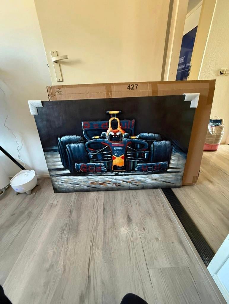 Formule 1  schilderij metaal, Antiek en Kunst, Kunst | Schilderijen | Modern, Ophalen