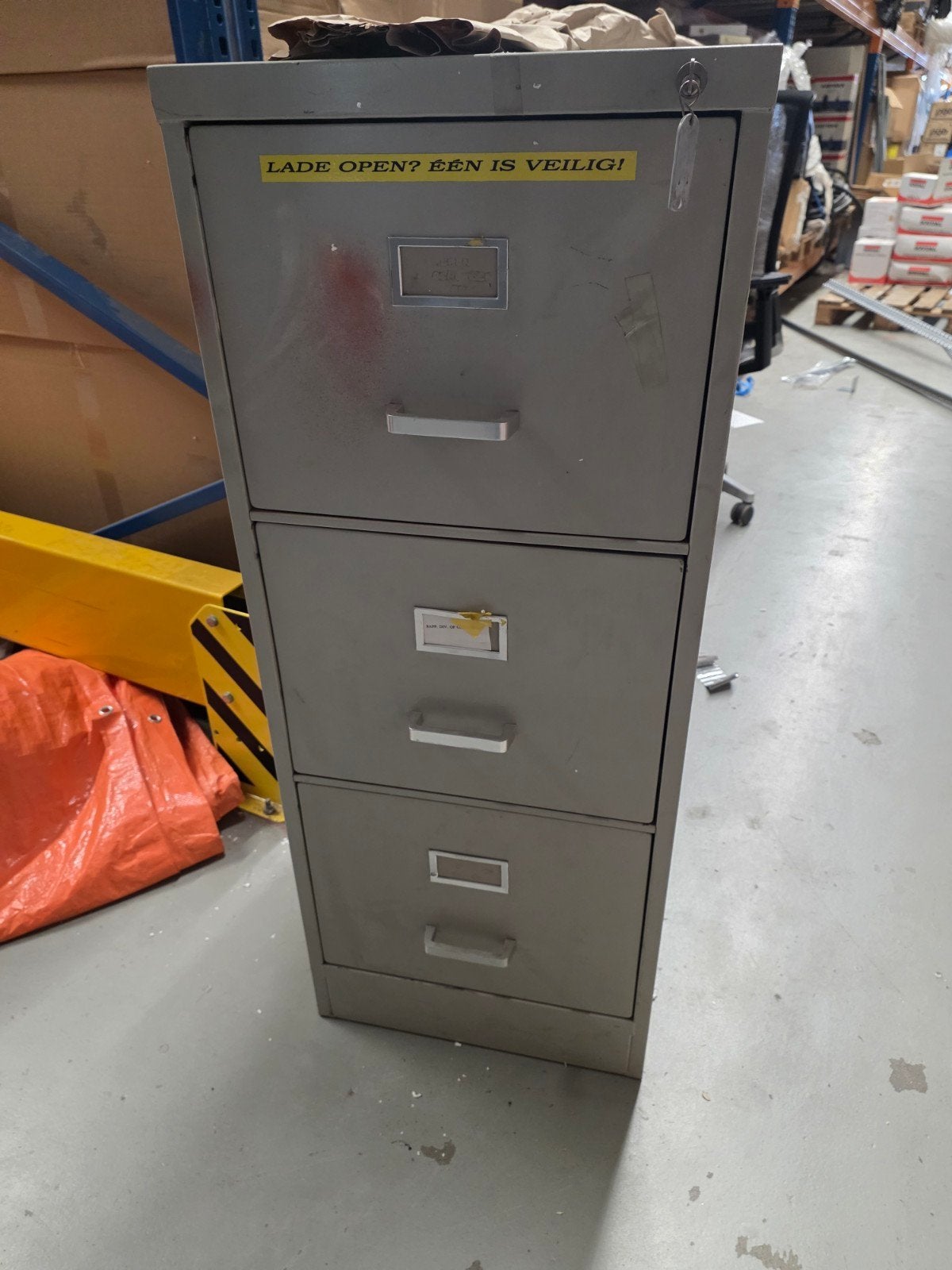Metalen ladekast met 3 laden 3 stuks, Huis en Inrichting, Kasten | Ladekasten, 3 of 4 laden, Ophalen of Verzenden, Gebruikt, Metaal