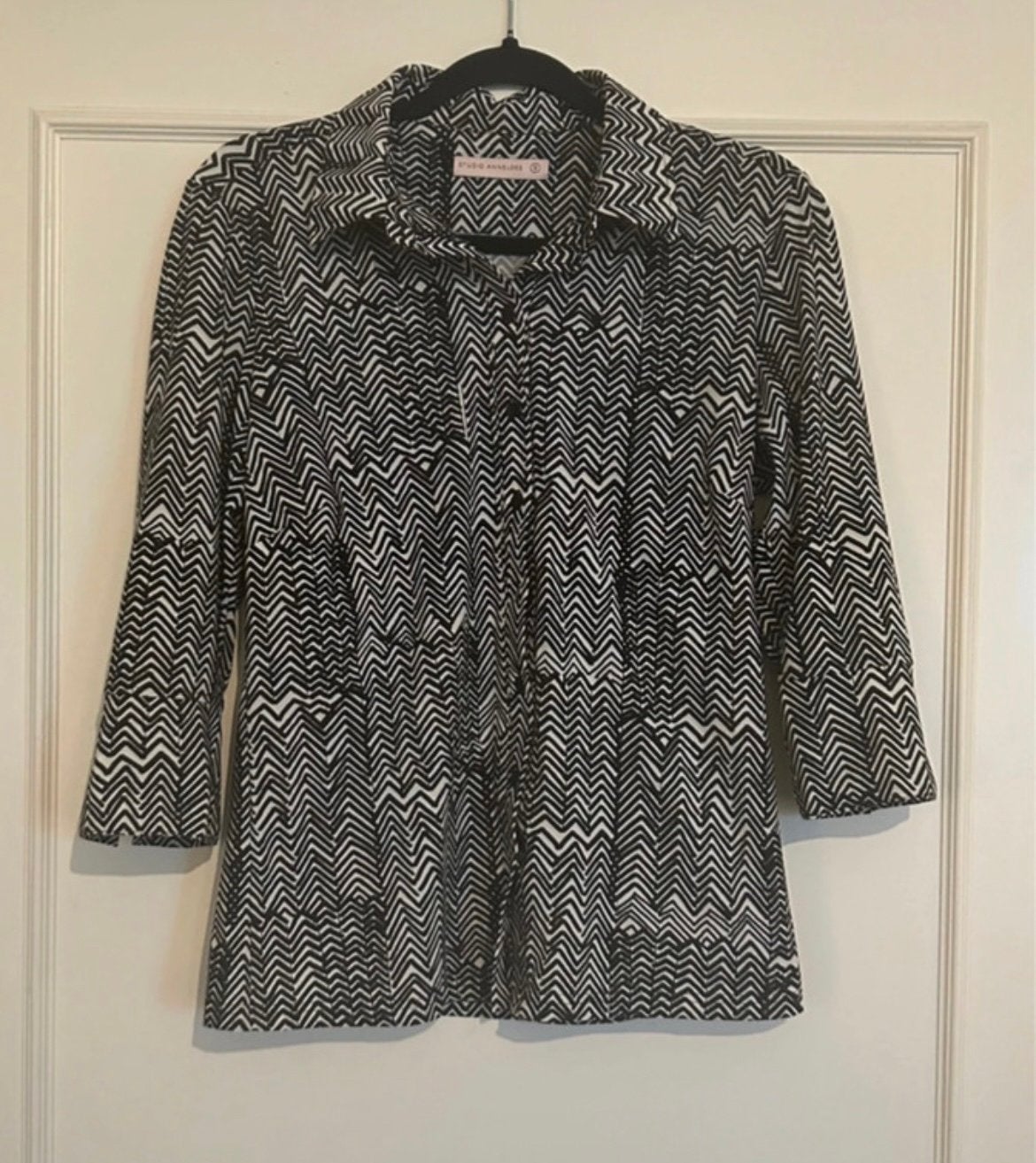 Nieuwe Zwart wit Studio Anneloes blouse in maat S, Verzenden, Nieuw, Maat 36 (S), Zwart