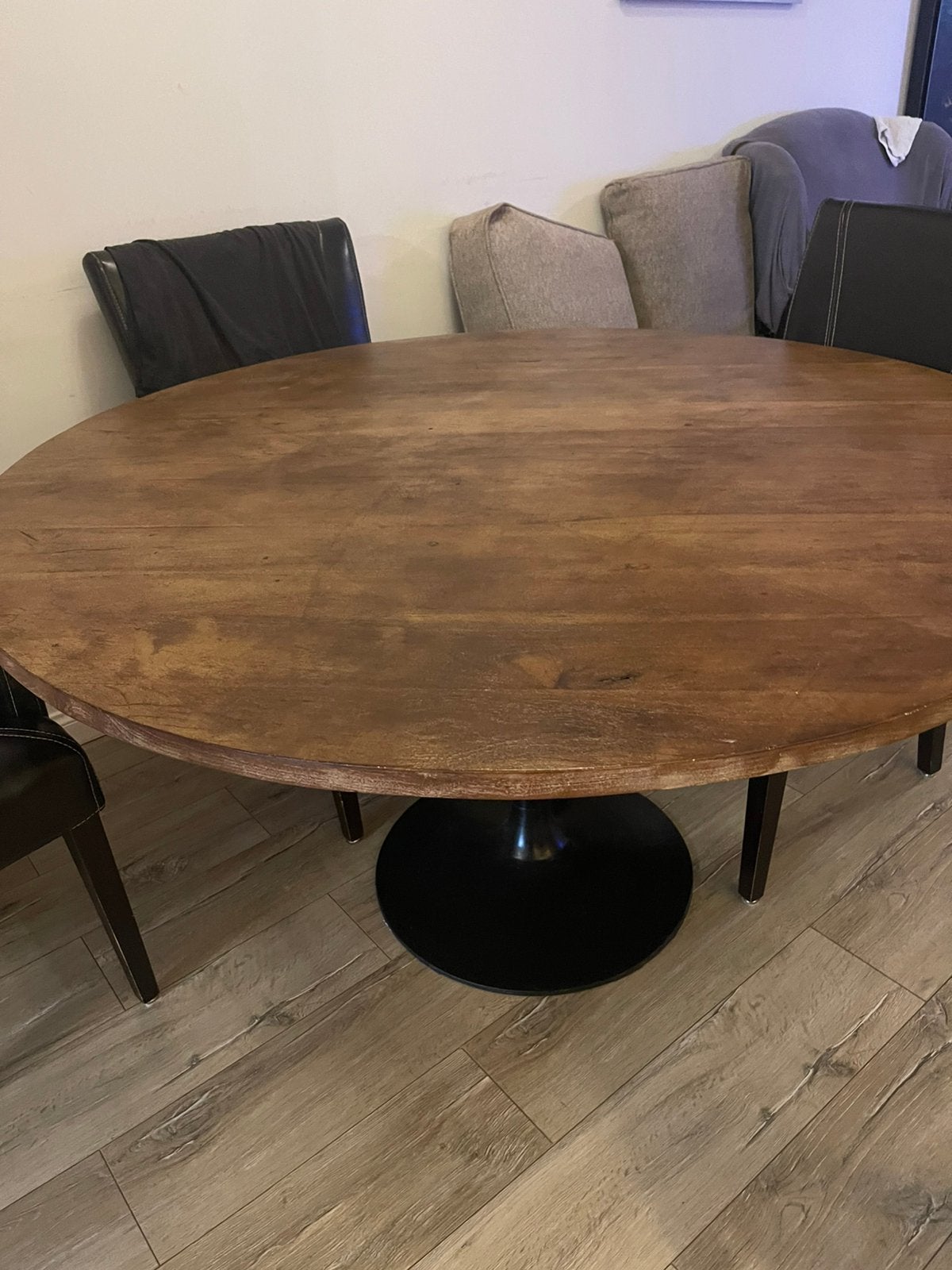 Te koop eettafel, Ophalen of Verzenden, Zo goed als nieuw, Ovaal, 50 tot 100 cm