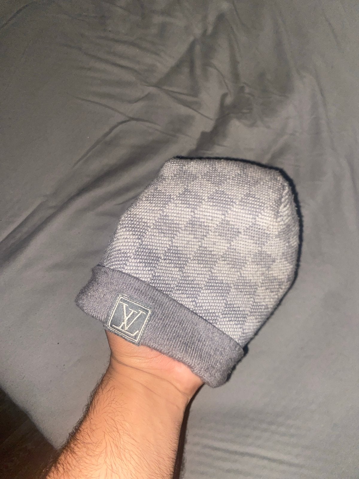 Louis Vuitton Muts - Grijs Damier Patroon, Ophalen, Gedragen, Maat 38/40 (M), Muts