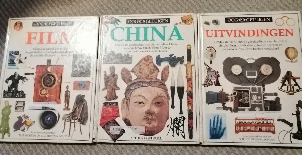 3x Ooggetuigen Boek Film China Uitvindingen encyclopedie, Boeken, Ophalen of Verzenden, Gelezen, Azië