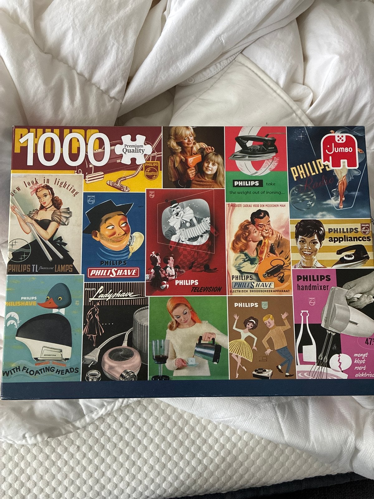 Jumbo Philips Retro Reclame Puzzel 1000 Stukjes, Ophalen, 500 t/m 1500 stukjes, Gebruikt, Legpuzzel