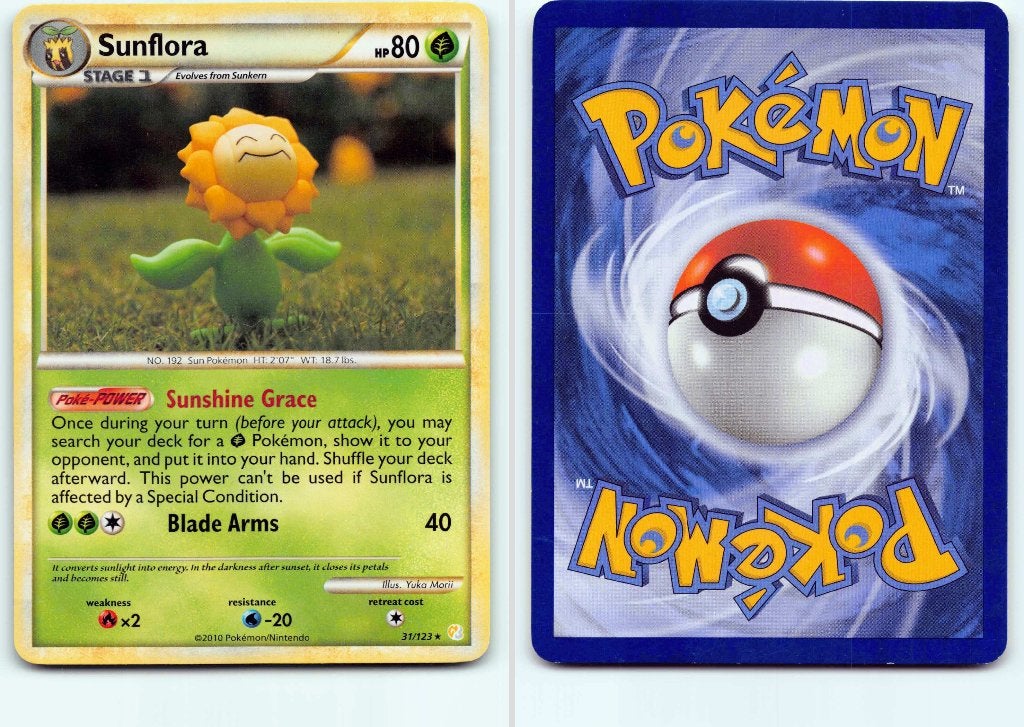 Pokémon kaart te koop: Sunflora (HS 31), Hobby en Vrije tijd, Verzamelkaartspellen | Pokémon, Zo goed als nieuw, Verzenden