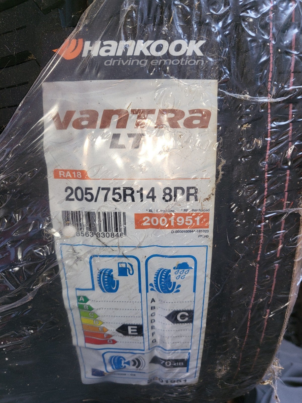 2 trailerbanden HANKOOK Vantra LT 205/75R14 €50,- per stuk, Ophalen of Verzenden, Nieuw
