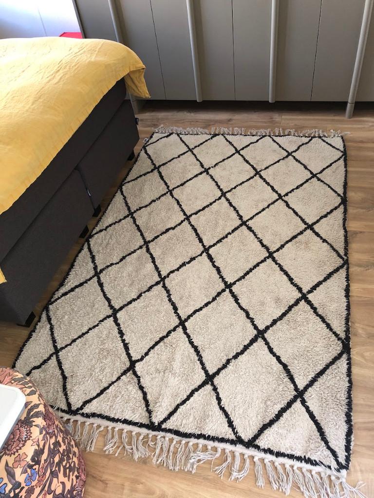 hkliving diamond vloerkleed 120x180 cm, Ophalen, 100 tot 150 cm, Crème, Zo goed als nieuw
