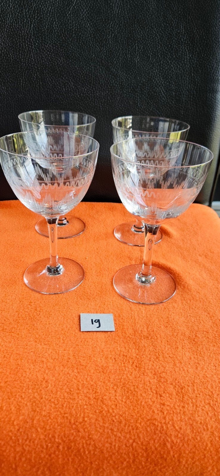 4x Antieke Champagne Coupes Kristal - Jaren 30, Verzamelen, Ophalen of Verzenden, Zo goed als nieuw, Overige typen