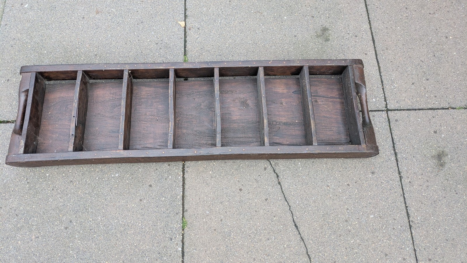 Antieke houten bakstenen mal met 7 vakken, Antiek en Kunst, Ophalen