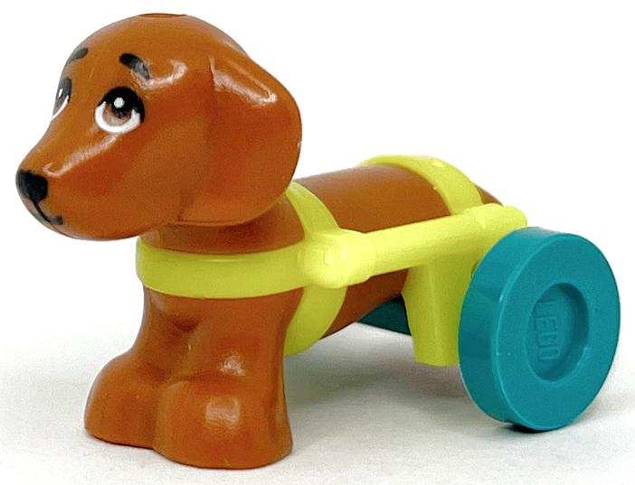 lego hond met rolstoelharnas teckel (pickle) (4), Ophalen of Verzenden, Nieuw, Accessoire, Lego