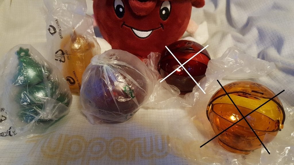 Tup. adv. 25: kerst bal, kerstboom, kerstklok, cadeau doosje, Ophalen of Verzenden, Nieuw, Oranje, Overige typen