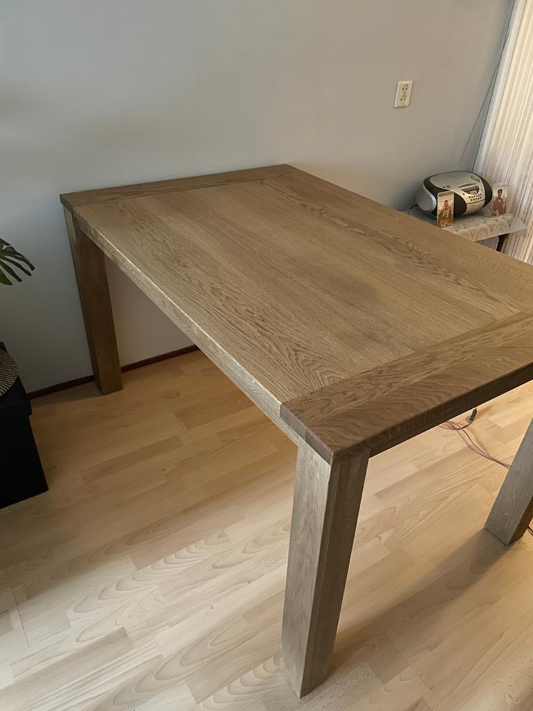 Eettafel eiken, Huis en Inrichting, Tafels | Eettafels, Ophalen, 100 tot 150 cm, Eikenhout, 50 tot 100 cm