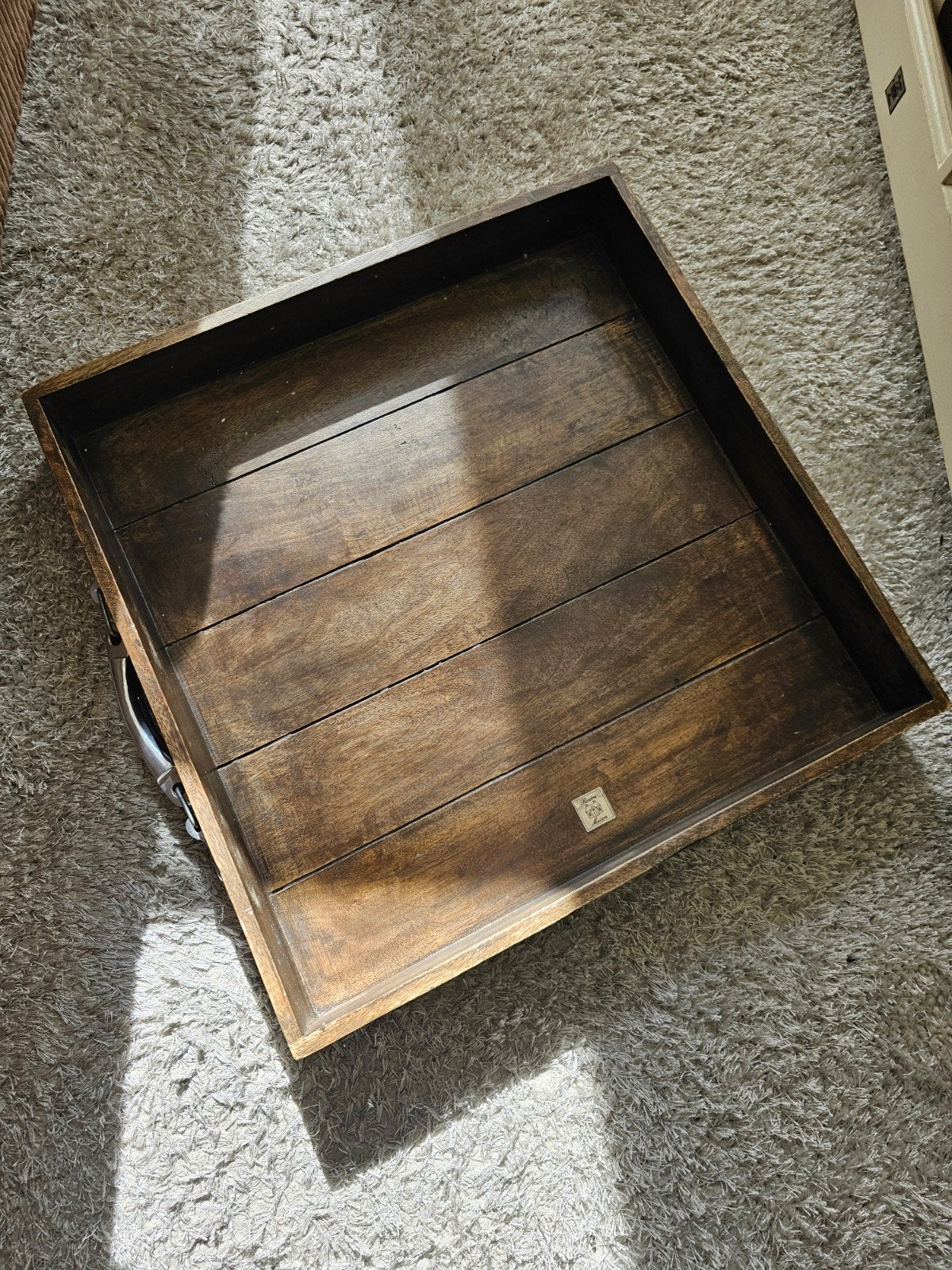 RIVIERA MAISON; SUPER MOOI GROOT HOUTEN DIENBLAD € 75,-, Ophalen, Zo goed als nieuw, Rechthoekig, Hout