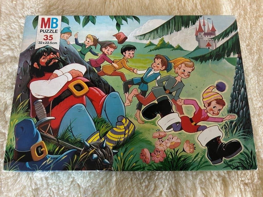 Vintage puzzel Klein duimpje 35 stukjes, Ophalen of Verzenden, 10 tot 50 stukjes, Zo goed als nieuw, 4 tot 6 jaar