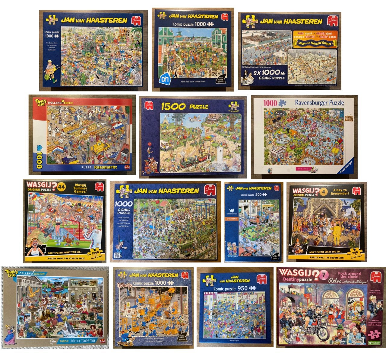 14 Verschillende puzzels, Ophalen of Verzenden, 500 t/m 1500 stukjes, Zo goed als nieuw
