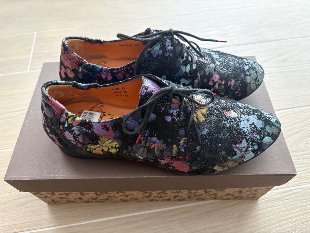 Think! Veterschoen zwart met kleureffecten maat 40, Verzenden, Zwart, Think!, Sneakers of Gympen