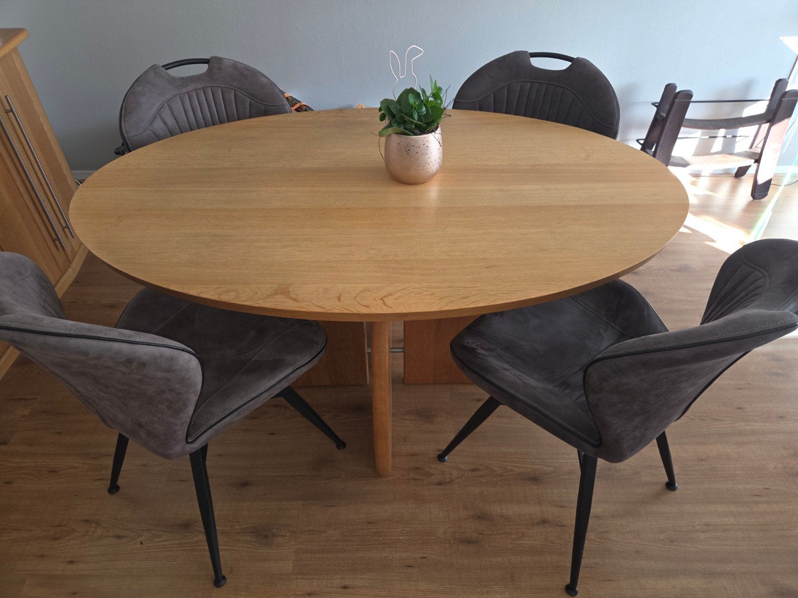 Eethoek: Eettafel met 4 stoelen, Huis en Inrichting, Ophalen, Gebruikt, 4 tot 6 stoelen