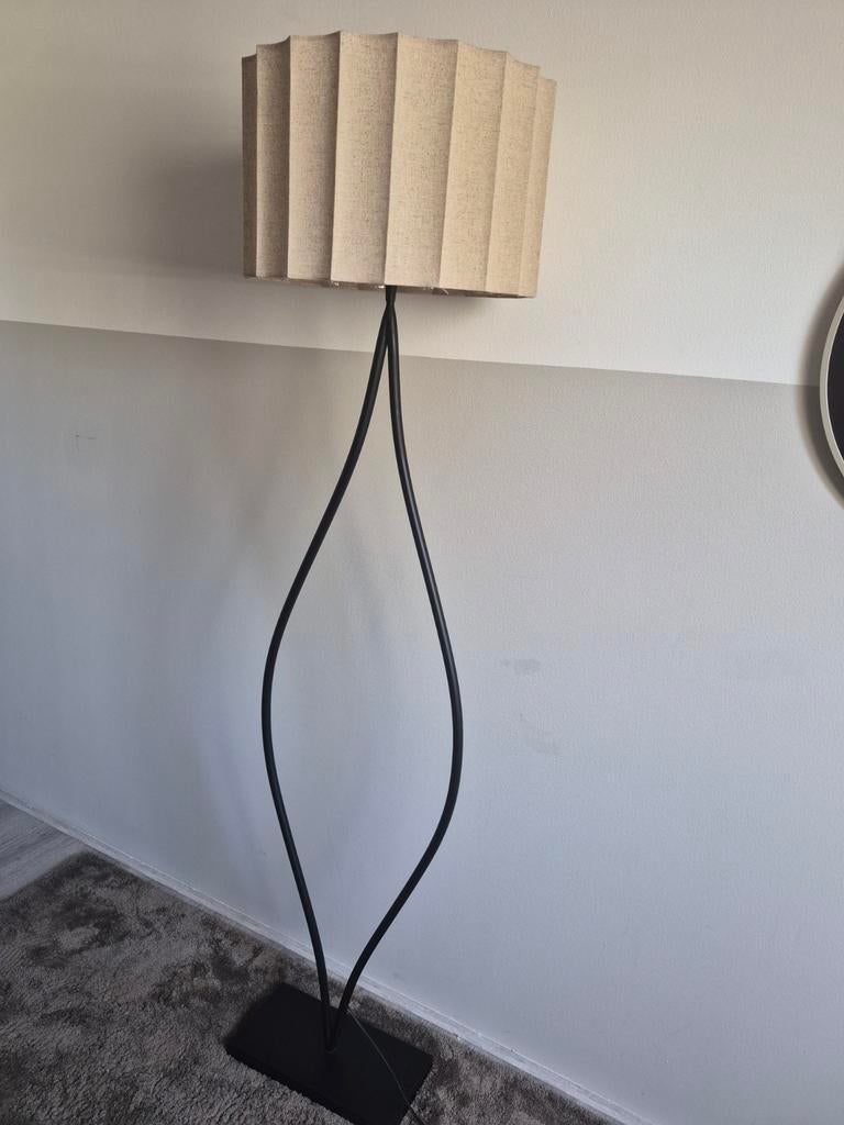 Vloerlamp met lampenkap oosters ibiza boho, Ophalen, Modern, Sfeervol, Zo goed als nieuw, Stof
