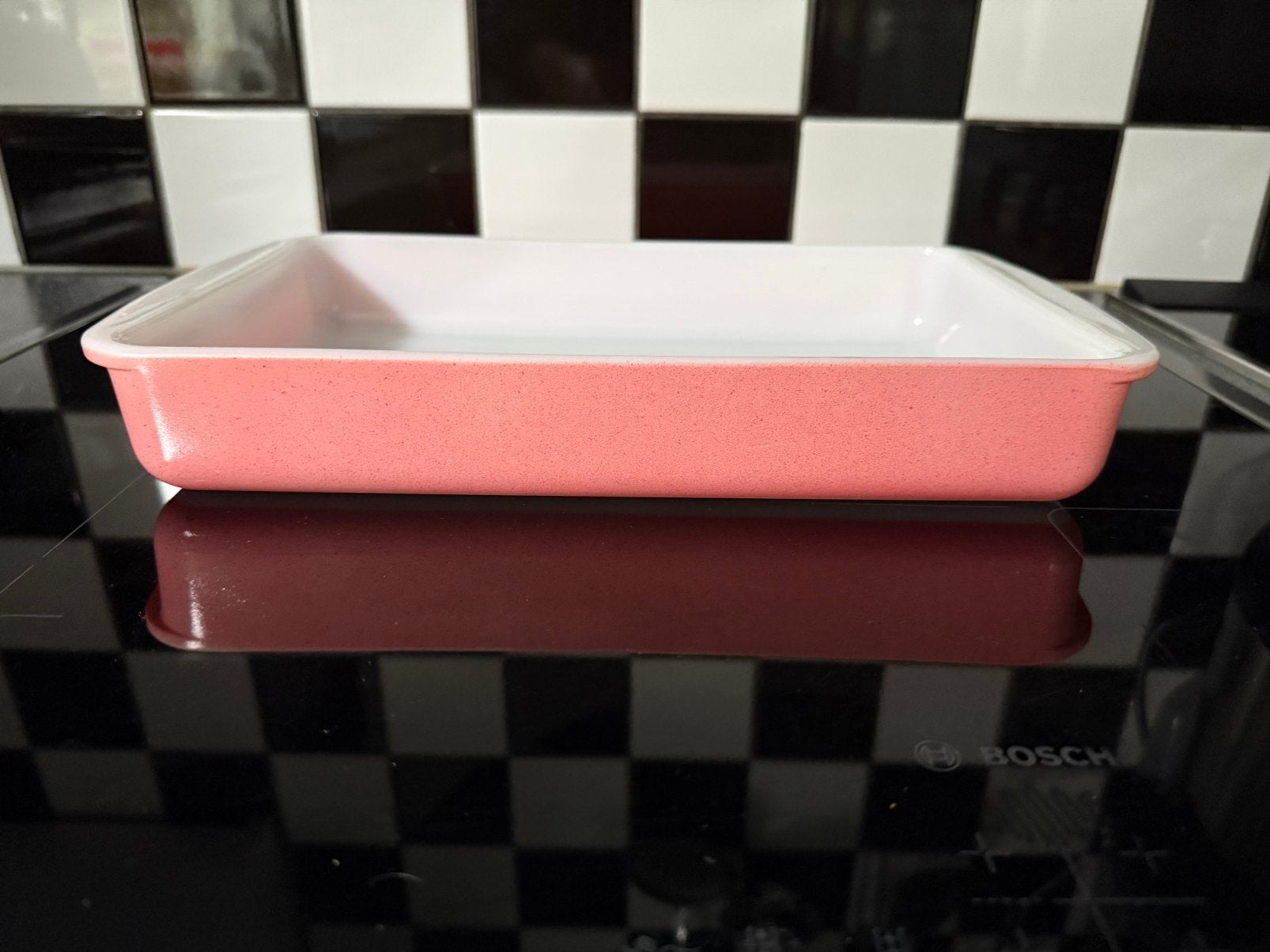 Mooie Pyrex pastel roze ovenschaal vintage, Antiek en Kunst, Ophalen of Verzenden