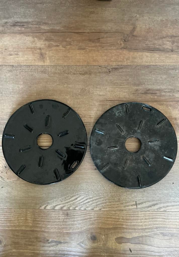 2 Zware gietijzeren vlamverdelers voor op gaspit. Ong 1100gr, Ophalen of Verzenden, Zo goed als nieuw