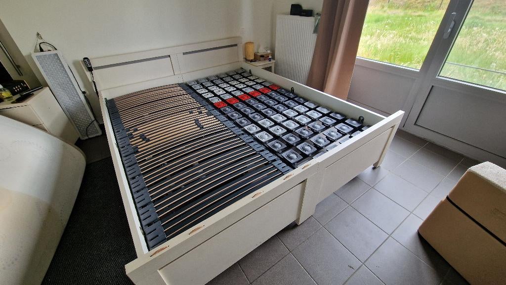 GRATIS zorgbed seniorenbed 180x200, Huis en Inrichting, Slaapkamer | Bedden, Gebruikt, Tweepersoons, 180 cm, 200 cm, Hout, Wit