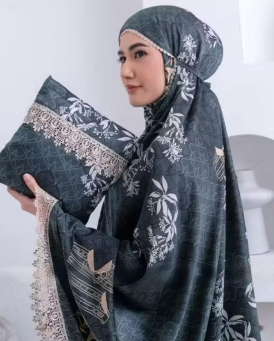Mukena voor vrouwen - Gebedskleding met bloemenprint, Nieuw, Ophalen of Verzenden, A, A