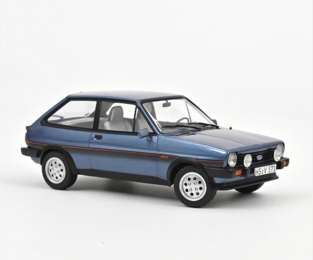 Ford Fiesta XR2 1981 Blauw schaall 1/18 NOREV ref: 182744, Hobby en Vrije tijd, Ophalen of Verzenden, Nieuw, Auto, Norev