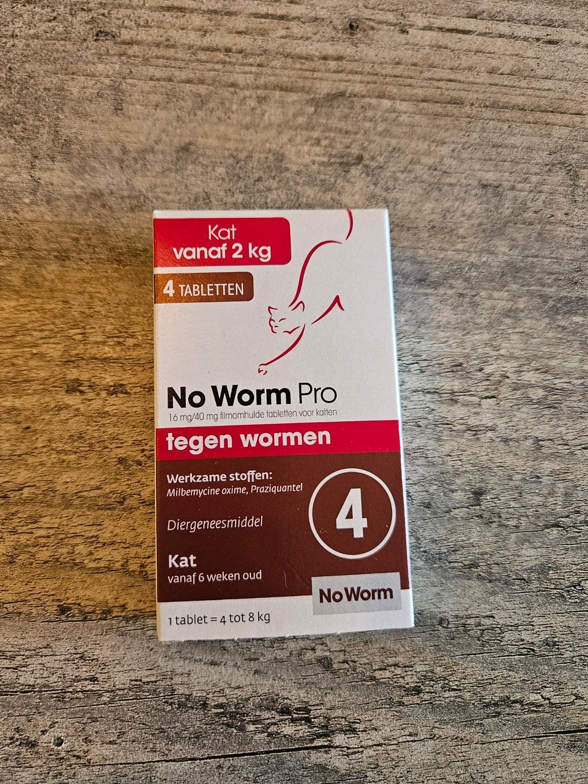 No worm pro voor katten, Ophalen, Kat