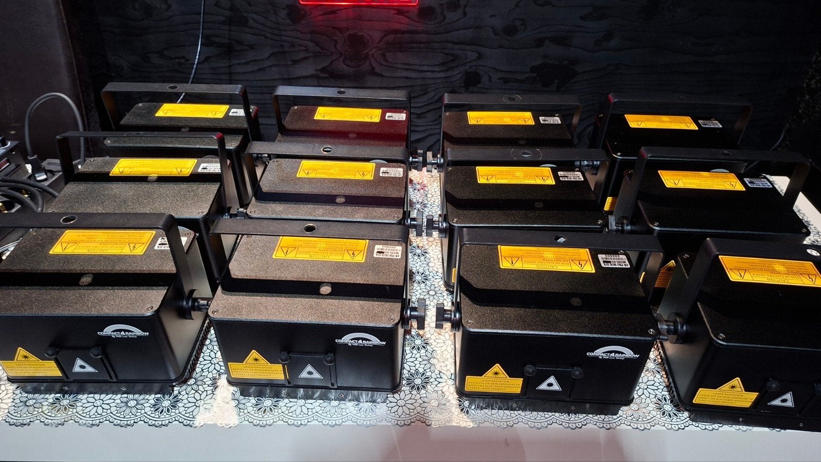 Dikke Lasershow Set - 12x 4W RGB Laser met DMX/ILDA, Ophalen, Zo goed als nieuw, Laser