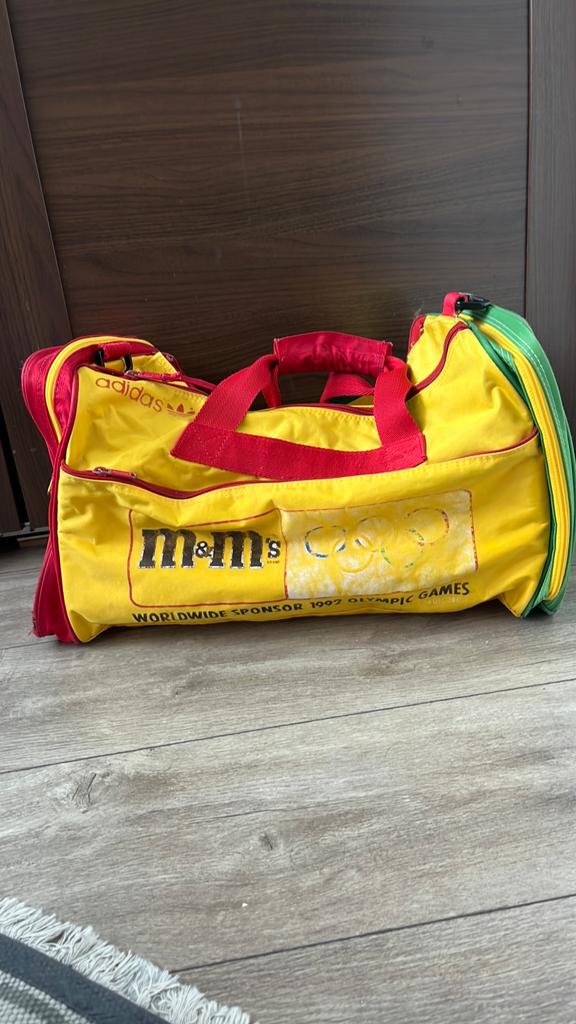 Vintage Adidas M&M's Sporttas Olympische Spelen 1992, Ophalen of Verzenden, Gebruikt, Unisex volwassen