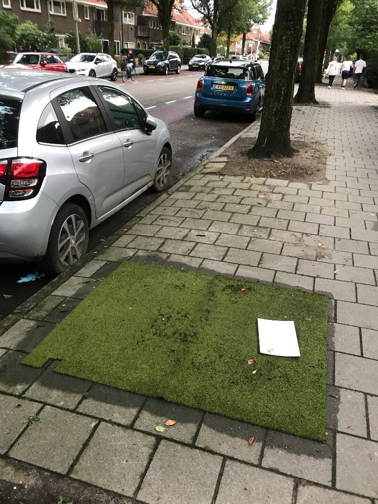 stukje kunstgras, Ophalen, Gebruikt, Minder dan 10 m², Kunstgras