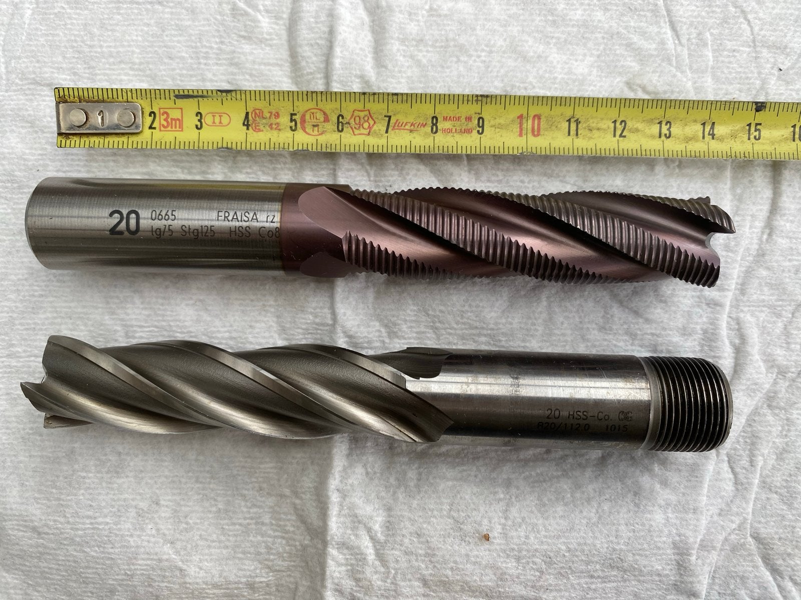 Frees set van 2 FRAISA - HSS-Co Frezen (20mm), Doe-het-zelf en Verbouw, Verzenden, Gebruikt, Elektrisch, Overige soorten