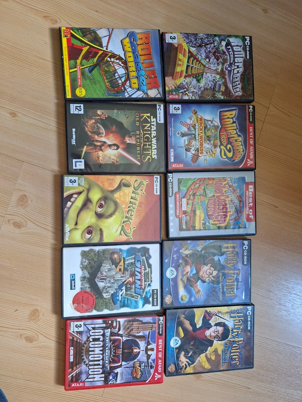 Set van diverse PC CD-ROM games (o.a. Harry Potter, Shrek), Spelcomputers en Games, Games | Pc, Gebruikt, Overige genres, 1 speler