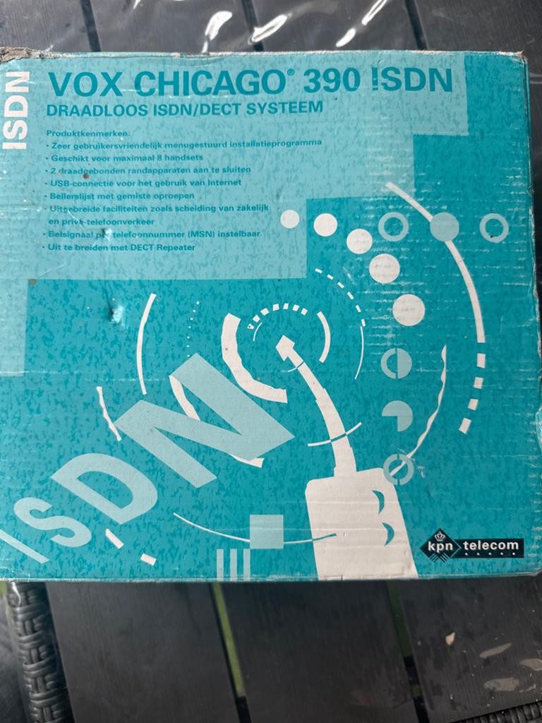 VOX CHICAGO 390 ISDN Draadloos ISDN/DECT Systeem KPN, Ophalen of Verzenden, Nieuw, ISDN-Centrale