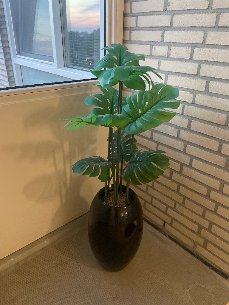 Kunst plant + Pot, Huis en Inrichting, Ophalen, Groen, Kunstplant, Overige materialen