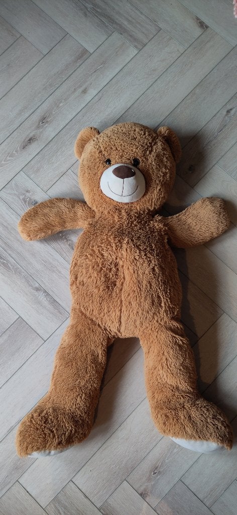 Bruine teddybeer 100cm, Ophalen, Beer, Zo goed als nieuw, Bruin