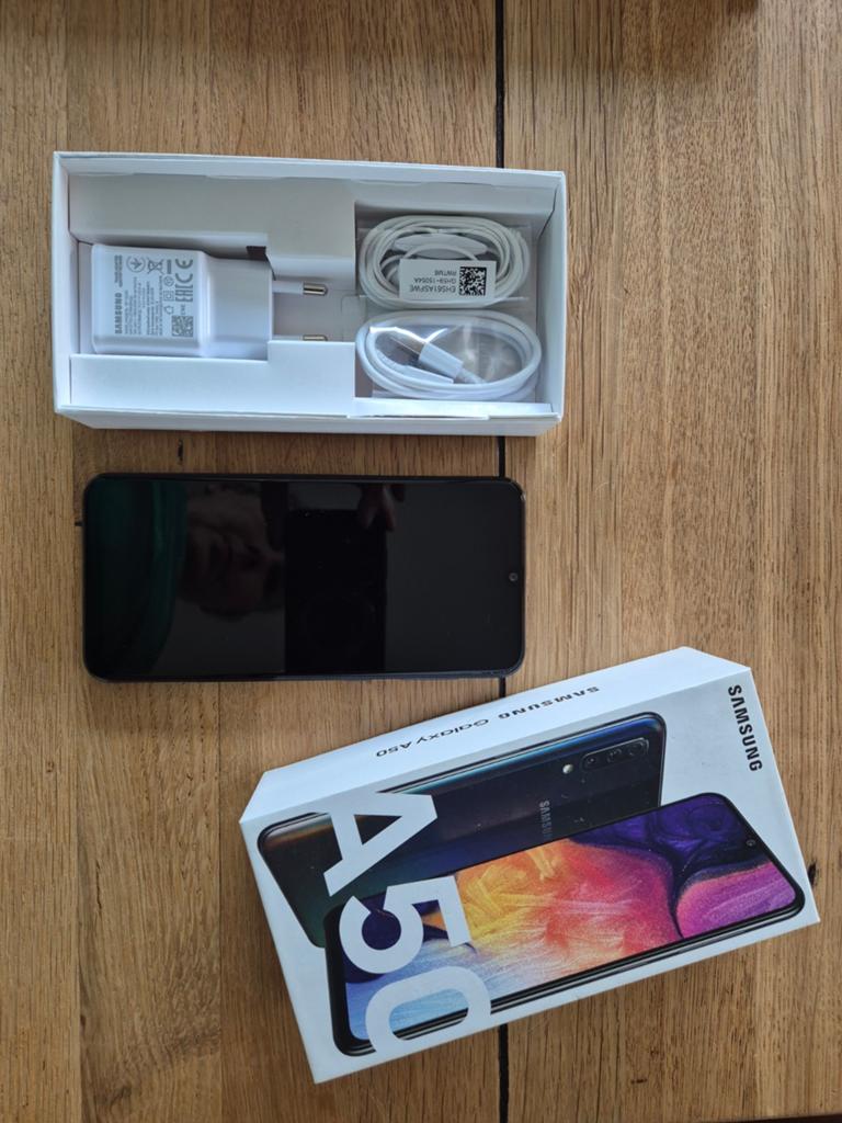 Samsung A50 Zwart 128GB - Zo goed als nieuw, Ophalen, Zwart, Touchscreen, Zo goed als nieuw