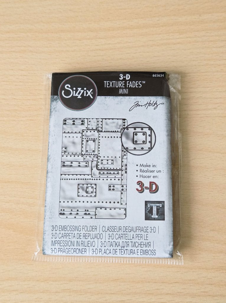 Sizzix 3- D Texture Fades - Tim Holtz, Mini Foundry, Hobby en Vrije tijd, Ophalen of Verzenden, Nieuw, Frame of Mal, Sizzix