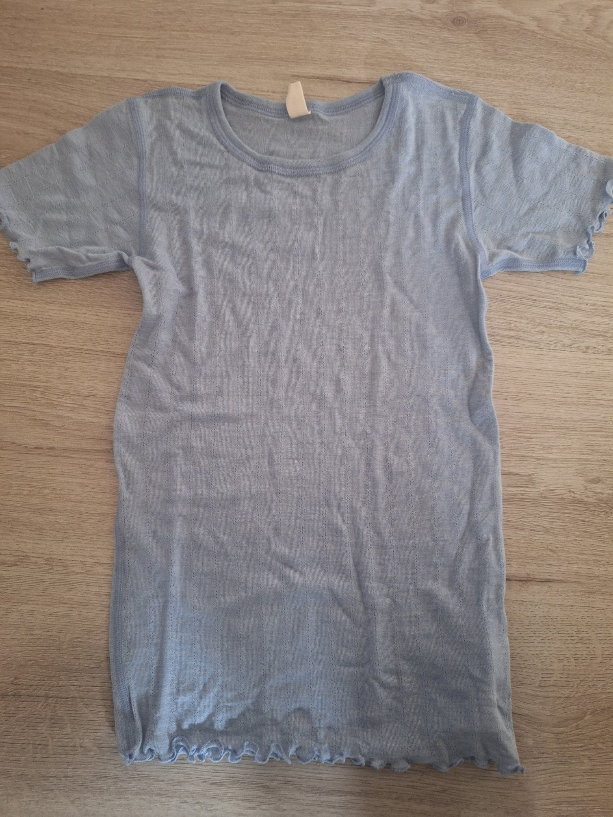 Dilling T-shirt 100% Wol - Lichtblauw - Maat 134/140, Jongen of Meisje, Nieuw, Ophalen of Verzenden, Shirt of Longsleeve