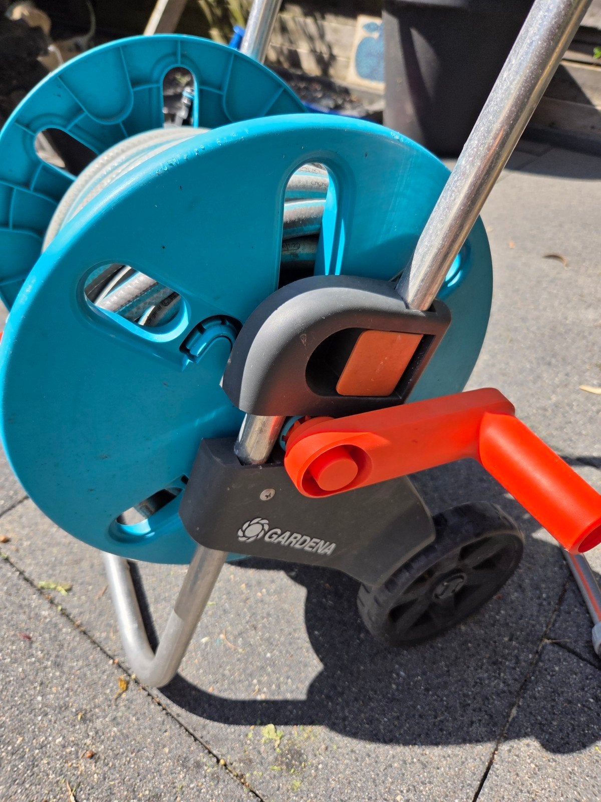 Gardena slangenwagen 15 m, Ophalen, Gebruikt