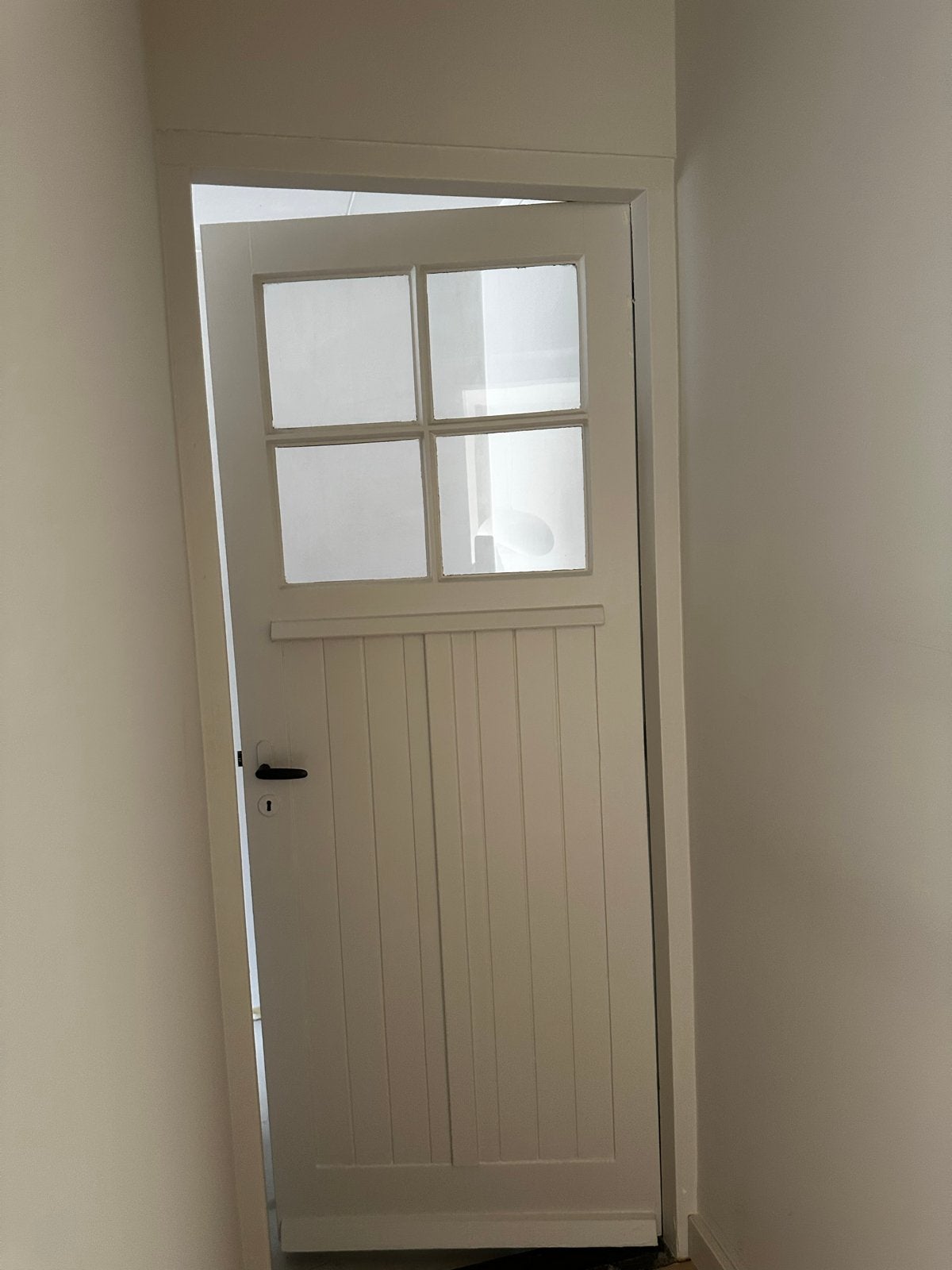 Houten binnendeur met glas, 210x82cm, Doe-het-zelf en Verbouw, Ophalen, Gebruikt, 80 tot 100 cm, Binnendeur