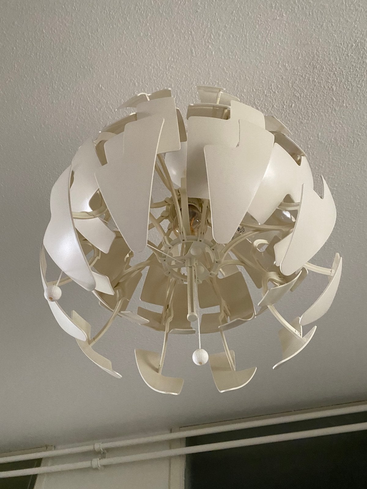 IKEA PS 2014 Hanglamp - Wit, uitschuifbaar, Ophalen, Zo goed als nieuw, Kunststof, 50 tot 75 cm