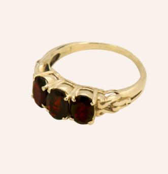 Nieuwe Anna + Nina Rose Garnet ring 14K goud (maat 16), Nieuw, Ophalen of Verzenden, Kleiner dan 17, Met edelsteen