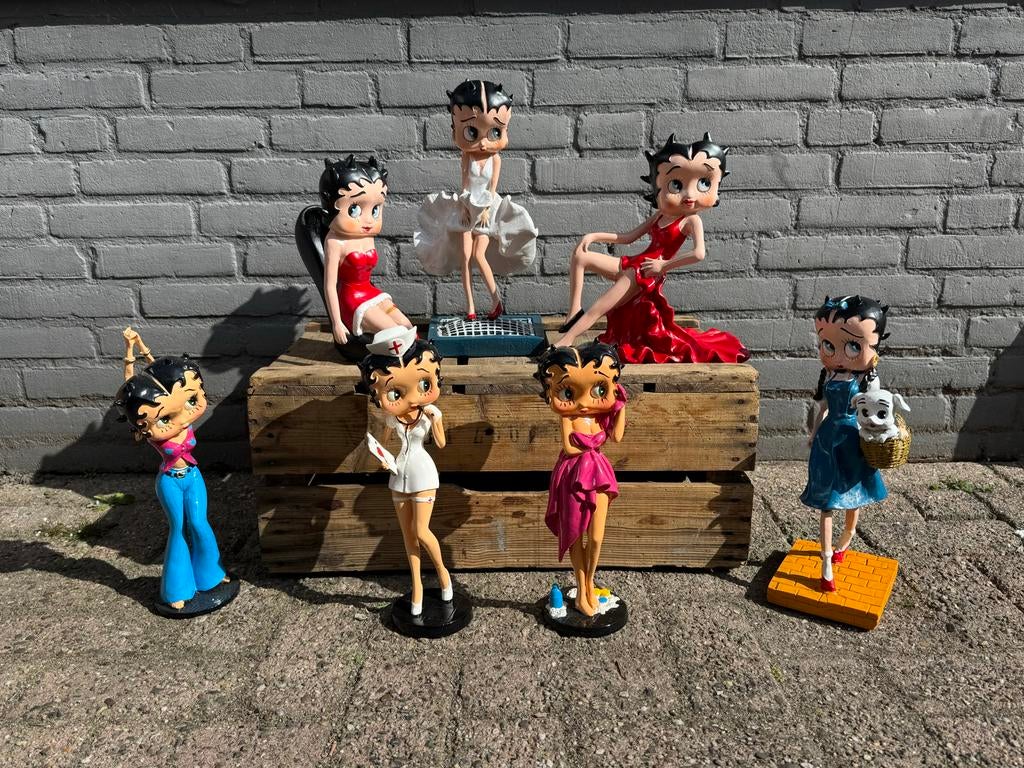 Grote collectie Betty Boop beelden - 7 stuks, Ophalen, Zo goed als nieuw, Mens