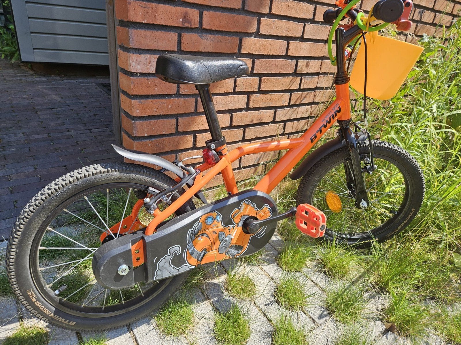 B'TWIN Kinderfiets 16 inch ROBOT (4,5-6 jaar) - ZGAN, Ophalen, Zo goed als nieuw, 16 tot 20 inch, BTWIN