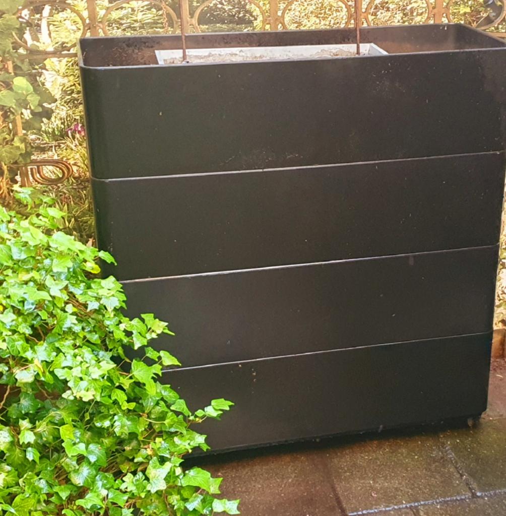 Zwarte plantenbakken voor tuin of balkon, Kunststof, Gebruikt, Ophalen of Verzenden, Balkon