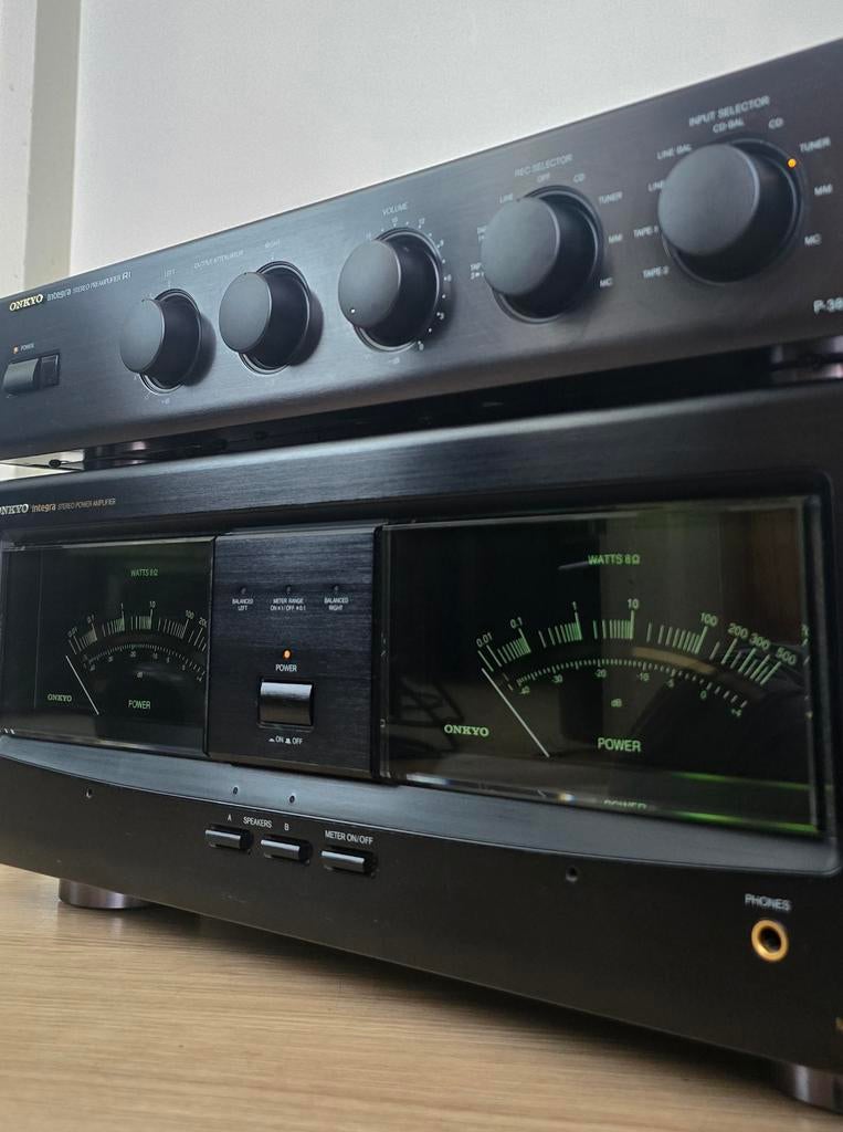 Onkyo Integra M-5890 en P-3890, Ophalen, Zo goed als nieuw, 120 watt of meer, Onkyo