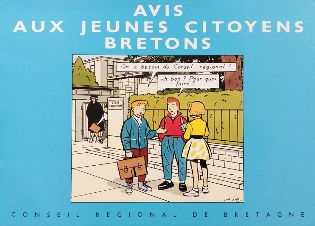 Yves Chaland, Gwendoline: Avis aux jeunes citoyens Bretons, Boeken, Verzenden, Eén stripboek, Yves Chaland; François Avril, Zo goed als nieuw